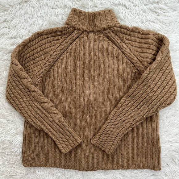 Pendleton Women’s 100% Merino Wool Full Zip Sweater Jacket | XL Tan / Brown - Picture 3 of 6